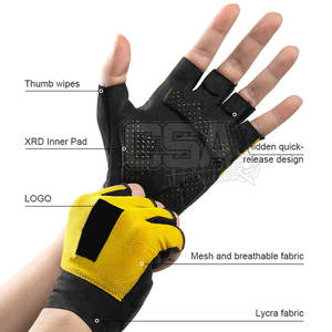 Gants de cyclisme à usage extérieur Gants de cyclisme légers de qualité supérieure Gants de cyclisme en cuir avec logo personnalisé - Product Image 6