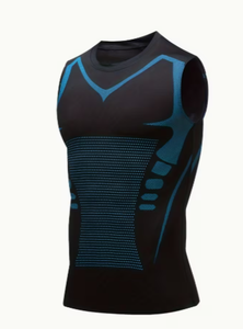 Plus Size <b>Men</b> Knitted <b>Compression</b> Tank Top Quick Dry Breathable Sleeveless Sports <b>Vest</b> Gym Workout Base Layer Body Shaping - Product Image 3