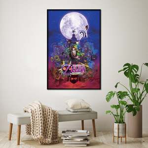 Modern Style the Legend of Zelda Majora's Mask <b>Poster</b> Black Frame Wall Decor Paper <b>Poster</b> - Product Image 1