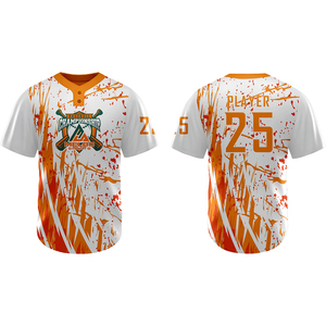 Ensemble de maillots de baseball personnalisés pour hommes de haute qualité Nouveau polyester Spandex Respirant Impression numérique Softball pour jeunes Maillots de balle lente - Product Image 6