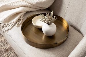 Plateau de service en métal neuf martelé en cuivre avec poignée robuste pour une utilisation quotidienne Occasions spéciales dans les maisons, les cafés et les restaurants - Product Image 6
