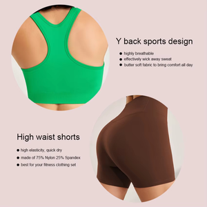 Ropa deportiva para mujer, conjunto de yoga, ropa deportiva, Sujetador deportivo, mallas, pantalones cortos, chaqueta para mujer - Product Image 2