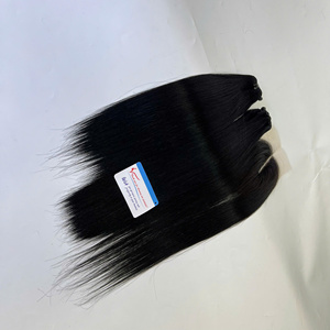 New Style Bone Straight Machine Double Weft Vietnamese Virgin Human Hair Extensions Hair Weaving No <b>Tangles</b> - Product Image 5
