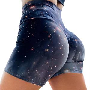 Femmes taille haute Biker Shorts solide respirant Compression Spandex Yoga entraînement Leggings poches latérales Logo décoration filles - Product Image 4