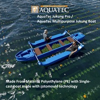 Bateau multifonctionnel JukungPro fabriqué en polyéthylène (PE) de qualité supérieure, adapté à la culture des algues