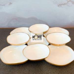 Meilleur prix sur Fancy Antique Metal Lustre Bowls Jetable Food Dessert Dinner Ware pour Table Servant - Product Image 3