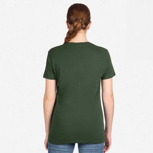 Venta al por mayor de camisetas de manga corta de algodón para hombres personalizados de color sólido de tela de punto en blanco con impresión de logotipo personalizado - Product Image 4