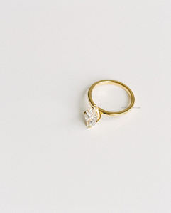 แหวนหมั้นเพชรโมอิสตัด2 CT สำหรับผู้หญิงยาวแหวนแต่งงานโซลิแทร์ประดับเพชรเม็ดเดี่ยว925เงินสเตอริง - Product Image 3