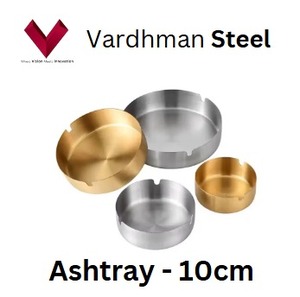 Cenicero Compacto de Acero Inoxidable, Mini Cenicero, Cenicero de Acero Inoxidable para Fumar, Cenicero Redondo de Acero Inoxidable de 10 cm - Product Image 5