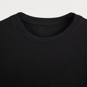 Logo uni de luxe en coton 100% de qualité supérieure pour hommes, conception de logos en tissu tricoté respirant, coupe surdimensionnée, Logo en position avant - Product Image 4