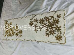 ผ้าคาดโต๊ะปักลายดอกไม้แบบพรีเมี่ยมพร้อมลูกปัดแก้วเหมาะสำหรับงานแต่งงานและงานปาร์ตี้สุดหรู - Product Image 5