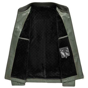 Conception personnalisée la plus populaire saison d'hiver en cuir de vachette véritable de qualité veste en cuir pour hommes doux confortable solide noir grande taille - Product Image 5