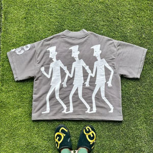 2024เสื้อยืด100% วินเทจธรรมดาใส่ได้ทั้งชายและหญิงผ้าฝ้ายโอเวอร์ไซส์ผ้าแอซิดทรงหลวมใส่ได้ทั้งชายและหญิง - Product Image 4