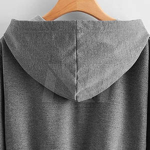 เสื้อครอปฮู้ดผ้าแคนวาสแบบสวมใส่สบายสำหรับผู้หญิง  ขายส่ง OEM  โลโก้ด้านหน้า  ระบายอากาศได้ดี  มีซับใน  เหมาะสำหรับฤดูหนาวและฤดูใบไม้ร่วง - Product Image 6