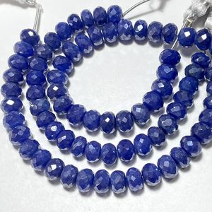 Perles en forme de rondelle à facettes enduites de pierre de lune, perles de couleur bleue de pierre de lune mystique, boutique de perles en gros - Product Image 2