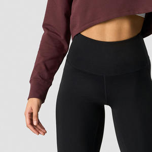 Sweat à capuche à épaules tombantes bordeaux pour femmes 100% coton polaire Anti-rides respirant personnalisable avant Style High Street - Product Image 6