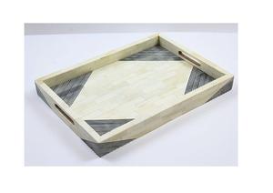 Plateau de service rectangulaire en incrustation d'os fait main antique avec un nouveau design à bon prix 2025 - Product Image 5
