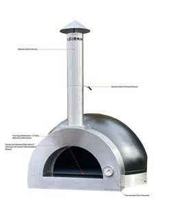 Poêle à bois en fonte avec surface de cuisson en verre, four robuste - Product Image 6