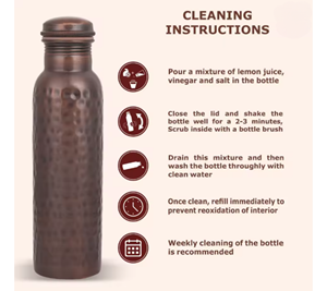Handmade Pure <b>Copper</b> Ayurvedic Yoga Water <b>Bottle</b> with Customized Designs Portable for Outdoor Use and <b>Drinking</b> - Product Image 6