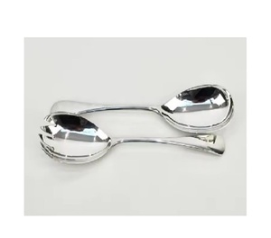 Glossy Silver Stainless Steel Silverware <b>Salad</b> <b>Server</b> Perfect For Events Restaurants Hotel And Resort From India - Product Image 1