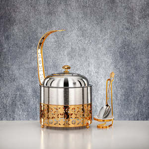 ชุดอุ่นอาหารสแตนเลสคุณภาพสูงพร้อมขาตั้ง เหมาะสำหรับบุฟเฟ่ต์และงานจัดเลี้ยง - Product Image 5