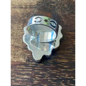 Southwest Handmade <b>Turquoise</b> & Sterling Silver Adjustable Boho Cluster <b>Ring</b> - Product Image 5