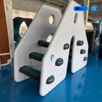 Escalier gonflable commercial en Drop Stitch pour parc aquatique, échelle flottante étanche pour parcours aquatique à obstacles