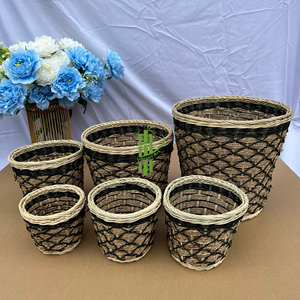 Handmade From Vietnam Seagrass <b>Basket</b> Natural <b>Woven</b> <b>Laundry</b> Hamper <b>Baskets</b> Hot Sale 2025 - Product Image 5