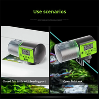 Distributeur automatique de nourriture pour aquarium, distributeur automatique de nourriture pour poissons, minuterie réglable, portion de 200 ml, grande capacité pour les vacances, réservoir