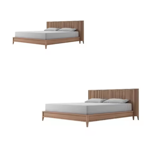 Lit en bois avec teck massif Meubles de chambre à coucher en bois de style moderne pour Villa Hôtel Chambre Appartement Usine directe - Product Image 3