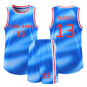 Conjunto de camiseta de baloncesto personalizable con degradado 2025, uniforme deportivo transpirable de poliéster 100% para entrenamiento de adultos - Product Image 1