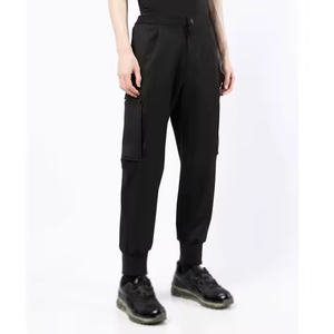 Nuevo diseño de ropa de calle para hombre, pantalones Cargo de tela de lona transpirable de alta calidad, logotipo personalizado, cintura media ligera - Product Image 3