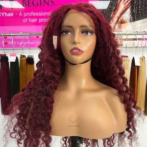 Peluca de encaje Frontal con cierre 2024 más vendida, Color diverso, donante Virgen sin procesar, humano para mujeres, peluca de cabello humano de onda profunda - Product Image 2