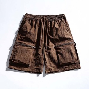 Nuevo logotipo personalizado de alta calidad corto verano al por mayor Cargo Shorts tamaño personalizado cintura media elástico tejido Nylon mujeres hombres Cargo Shorts - Product Image 4