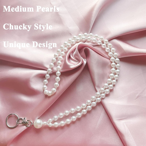 Chaîne <span class=keywords><strong>de</strong></span> <span class=keywords><strong>téléphone</strong></span> longue anti-perte avec porte-cartes d'identité en quartz et perles, tendance, pour femme - Offre Spéciale - Product Image 3