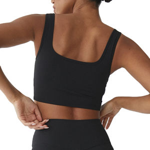 Sujetador deportivo elegante para mujer hecho con material transpirable de secado rápido diseño de apoyo sin costuras y ropa cómoda de entrenamiento flexible - Product Image 4