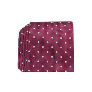 เนคไทลายจุดคลาสสิกสำหรับผู้ชาย สีแดง ลายแจ็คการ์ด พิมพ์โลโก้ได้ตามต้องการ สไตล์ลำลองถึงเป็นทางการและงานปาร์ตี้ ขนาดปกติ ผลิตจากโพลีเอสเตอร์ บรรจุกล่องของขวัญ - Product Image 2