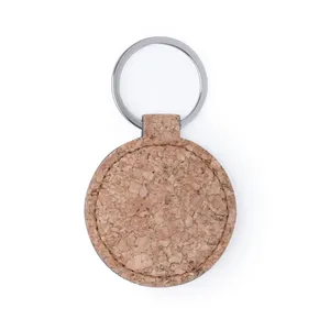 Portachiavi in Sughero Kimbox, Gadget Promozionale Sostenibile, Moschettone Ecologico per Chiavi - Product Image 1