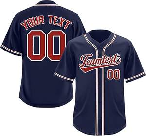 Maillots de baseball respirants confortables personnalisés noms et numéros personnalisés pour les ligues de fans d'équipes sportives - Product Image 1