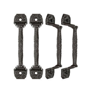 Poignée de porte d'armoire de luxe à fenêtre personnalisée poignées intérieures poignée de porte en verre noir mat en aluminium - Product Image 5