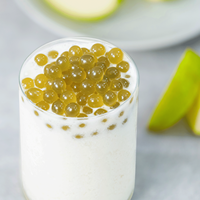 Prix Compétitif Qualité Supérieure Perles Éclatantes Pomme Verte Saveur Premium Boba TeaZone B2060 Pot TW