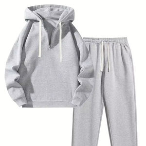 Chándales Deportivos para Hombre, Diseño Nuevo, al por Mayor, a la Moda, 100% Algodón, Transpirables, Ajustados, con Patrón Liso para Invierno - Product Image 1