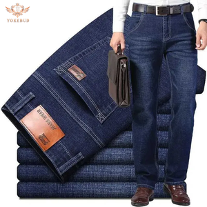 กางเกงยีนส์ลำลองสำหรับผู้ชายกางเกงยีนส์ซักได้ไซส์ใหญ่พิเศษ - Product Image 4