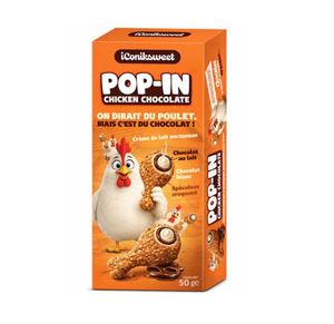 ICONIK SWEET Pop-In Chicken Chocolate 50g Boules de chocolat croustillantes pour enfants Disponibles au prix de gros - Product Image 1