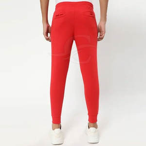 Pantalon de jogging décontracté coupe étroite pour hommes Pantalon en coton et polyester avec logo personnalisé Tissu en toile - Product Image 3