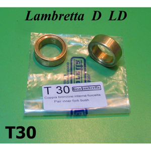 ชุดบูชสีบรอนซ์สำหรับข้อต่อโช้คหน้า Lambretta D + LD + F (รุ่นที่สอง) - Product Image 1