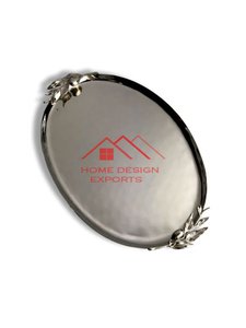 Plateau de service en acier pour hôtel, restaurant, bar, plaque décorative en métal durable et argent, rectangle carré en acier inoxydable de dernière conception - Product Image 4