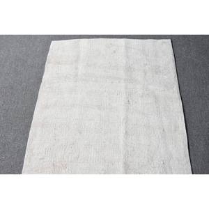 Alfombra de lana de retazos blanca moderna con respaldo de látex, alfombra tradicional turca ecológica de 2.2x6ft para el hogar y el comedor - Product Image 3