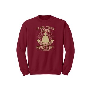 Sweat-shirt en coton mélangé Style décontracté Bouddha Thèmes Imprimer 12 Options de couleur 260-280 GSM Placement de conception personnalisable pour l'hiver - Product Image 4