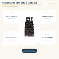 Extensions de cheveux Remy ondulés 8A, 100% cheveux humains, lots pour tissage de cheveux, 14-32 pouces, emballage et logo personnalisés, fabriqué en Chine